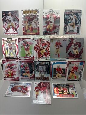 49ers Purdy/Kittle/McCaffrey w/ 4 Pearsall Rookies & Mykel W. Rookie lot of 17